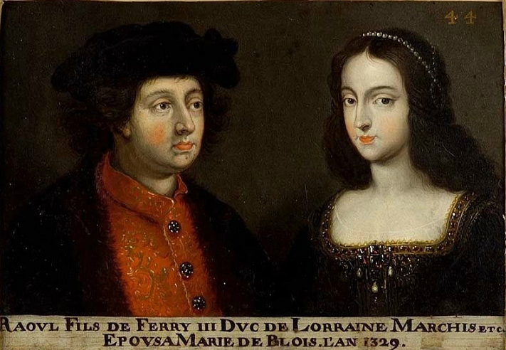 Raoul de Lorraine et Marie de Blois-Châtillon - XVIIe siècle - Musée des Offices à Florence (Inv. 1890, 620) - la date du mariage est celle concernant Aliénor de Bar !